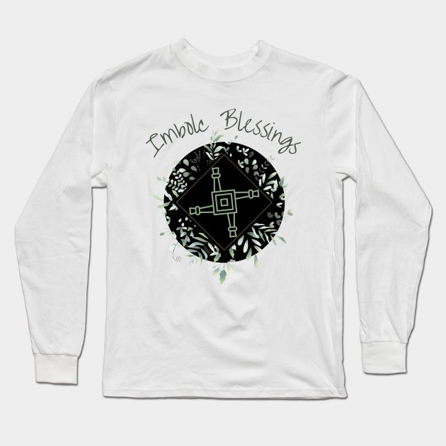 Imbolc Blessing Long Sleeve T-Shirt by AtHomeNinjaKeisha